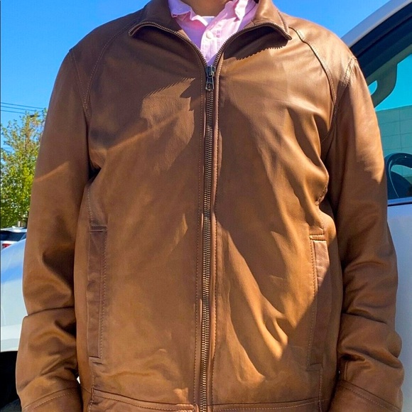 Italian Leather Jacket, Brown, Handmade in Italy - Picture 1 of 8